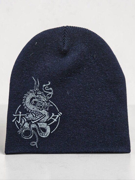 Honda Other - Honda Size OS Black Dragon Graphic Beanie Skull Cap